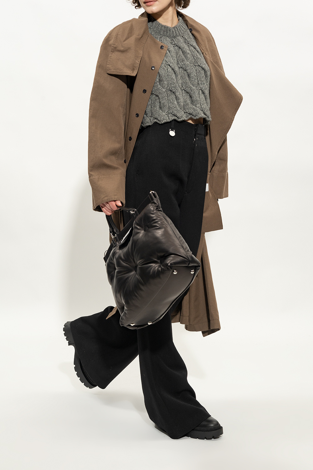 Black 'Jane' leather ankle boots Coach